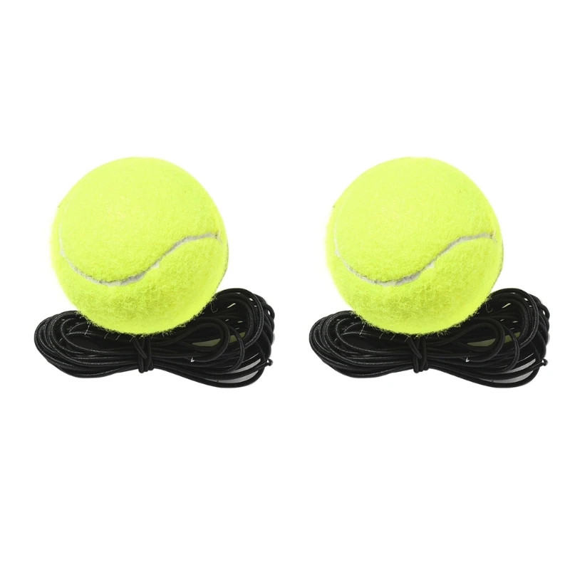 Y1UB 2pcs Elastic Rope Tennis Training Ball Rebound Ball with String Self Practice Trainer Tool for Single-Player Practice