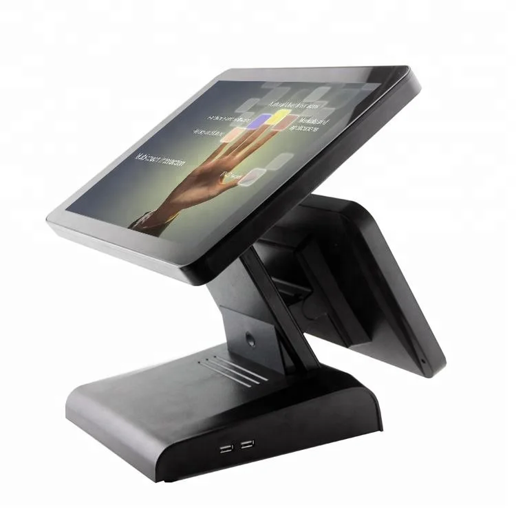 15 Inch Dual Display All in One POS System 12 Inch Customer Display