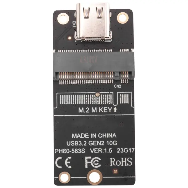 1 PCS M2 NVME HDD Enclosure Interposer Board JMS583 Chip 10Gbps Support 2230 2242 2260 SSD Black-AEF7