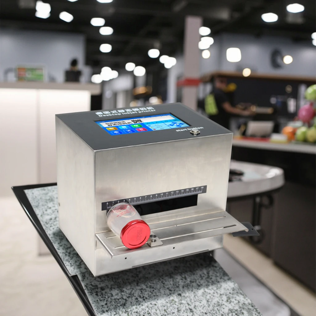 

Desktop Static Inkjet Printer QR/Date Coder PJT- I Printing Inkjet Print Machine For Food Bags Plastic Lids & Paperboard