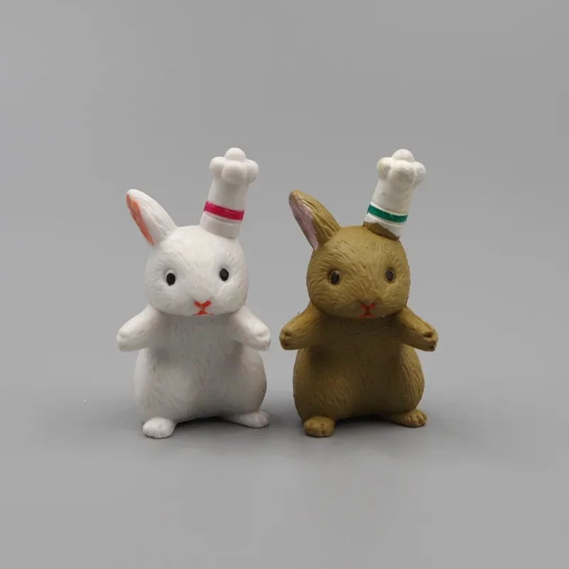 Creative 12Pcs Cute Mini Rabbit Decoration Miniature Hare Animal Figurine Mini Bunny Garden Ornament Micro Landschaft Craft