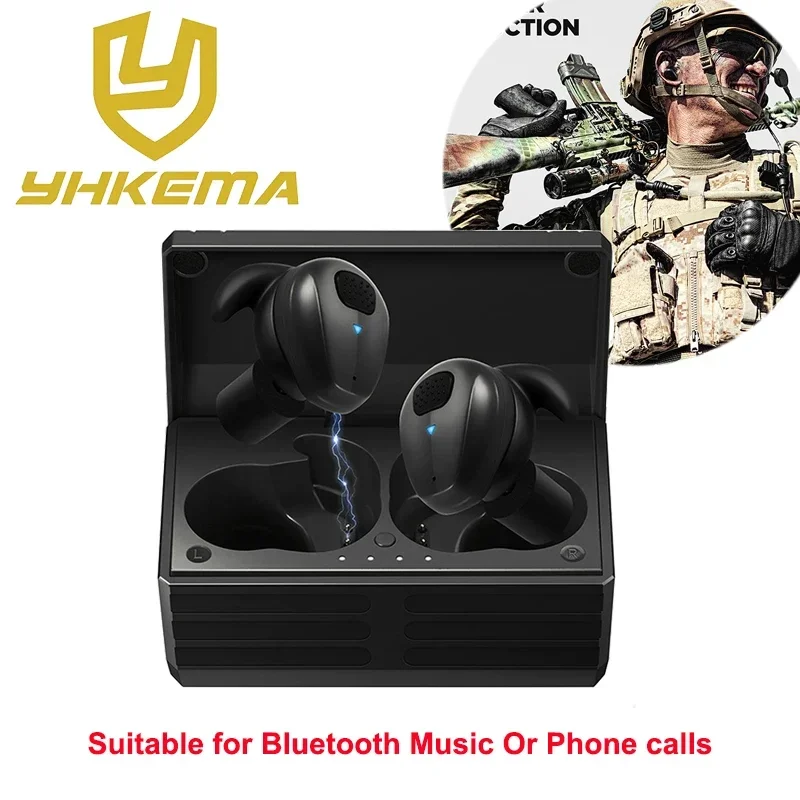 YHKEMA EB10 Electronic Shooting Ear Protection Bluetooth5.3 , Hearing Protection Ear Plugs for Shooting Range, Gun Range