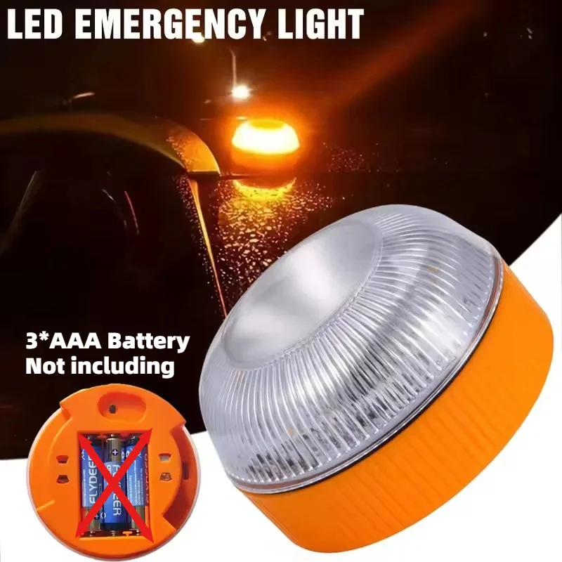 Car Strobe Warning Light Flashing Light Emergency Light Magnetic Induction Road Accident Light Safety Accessory Portable Led