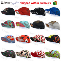 XIMATT Pizza Cat Watermelon Bicycle Women's Men's Caps Black White Blue Red Quick Drying Cycling Balaclava Summer Retro Bike Hat