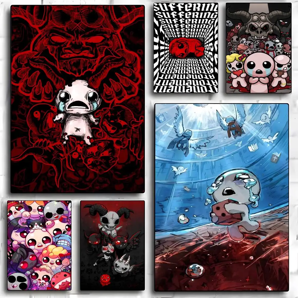 The B-Binding Of Isaac Poster HD Art Sticky Wall Room Decor Home Waterproof Home Living Bar Aesthetic Decoration