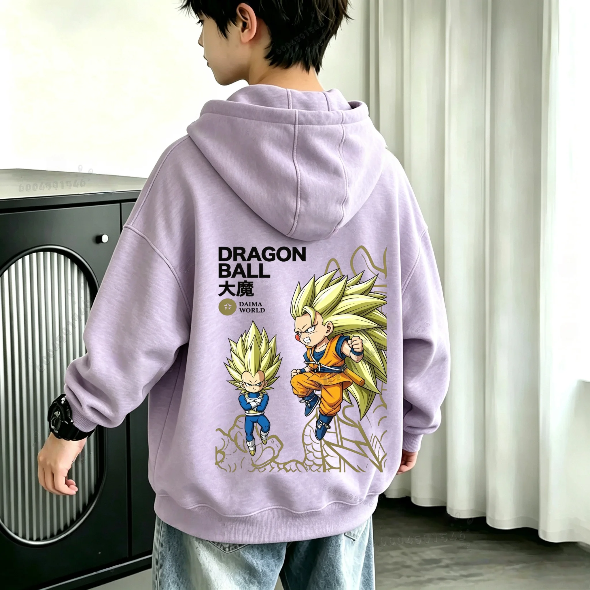 "Dragon Ball Super" Goku Kinder-Kapuzenpullover - Super Instinct - Goya - Beast Vegeta - Bedruckter Baby-Hoodie – Detail 4