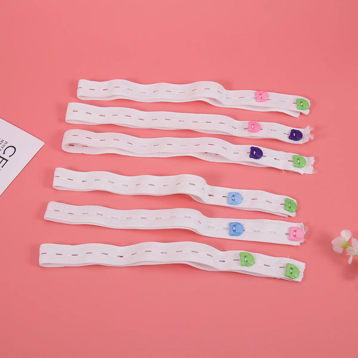 20 Pcs Diapers Safety Nappy Fixing Belt Baby Nappies Newborn Elastic Strips White Buckle Fasteners