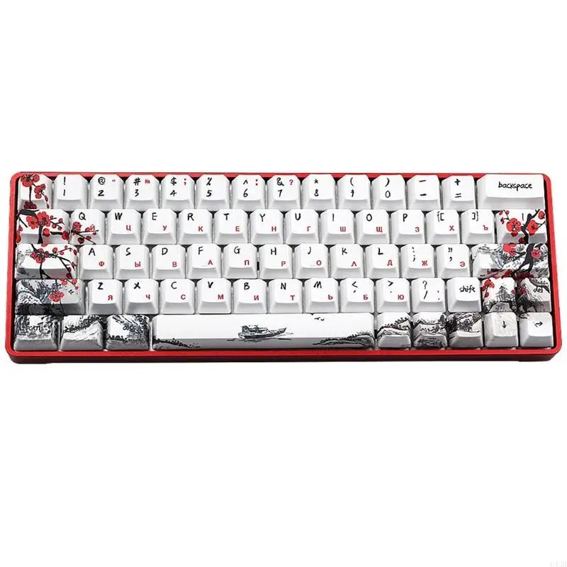 

K43B Dye Subbedcap Keycap 71 Клавиши 6.25U Пространственная палочка PBT для пользовательской механической клавиатуры DIY