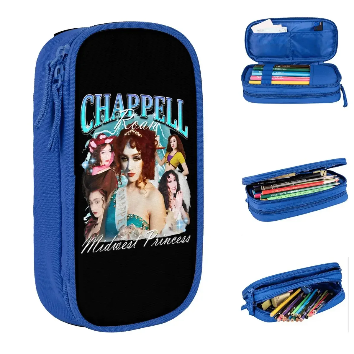 Chappell Roan Midwest Princess Pencil Cases Singer Music Pencilcases Pen for Student Large Storage Bag Student School Stationery