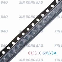 20PCS CJ2310 S10 SOT-23 SMD N-Channel MOSFET Transistor 3A 60V Durable Electronic Component for Circuit Control