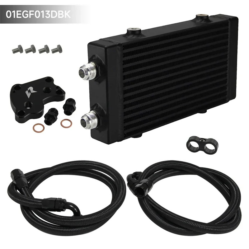 AN10 Oil Hoses & Adapter Plate Bar & Plate Oil Cooler Small/Medium/Large Dual Pass with for Mini Cooper S R53 R50 R52 1.6L 02-06