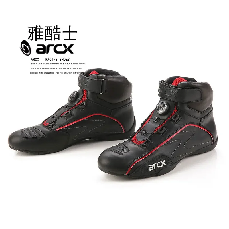 ARCX Motorcycle Riding Boots Men Four Seasons Motorcycle Dermis Anti-fall Ventilate Anti-slip Casual Locomotive Protective Shoes