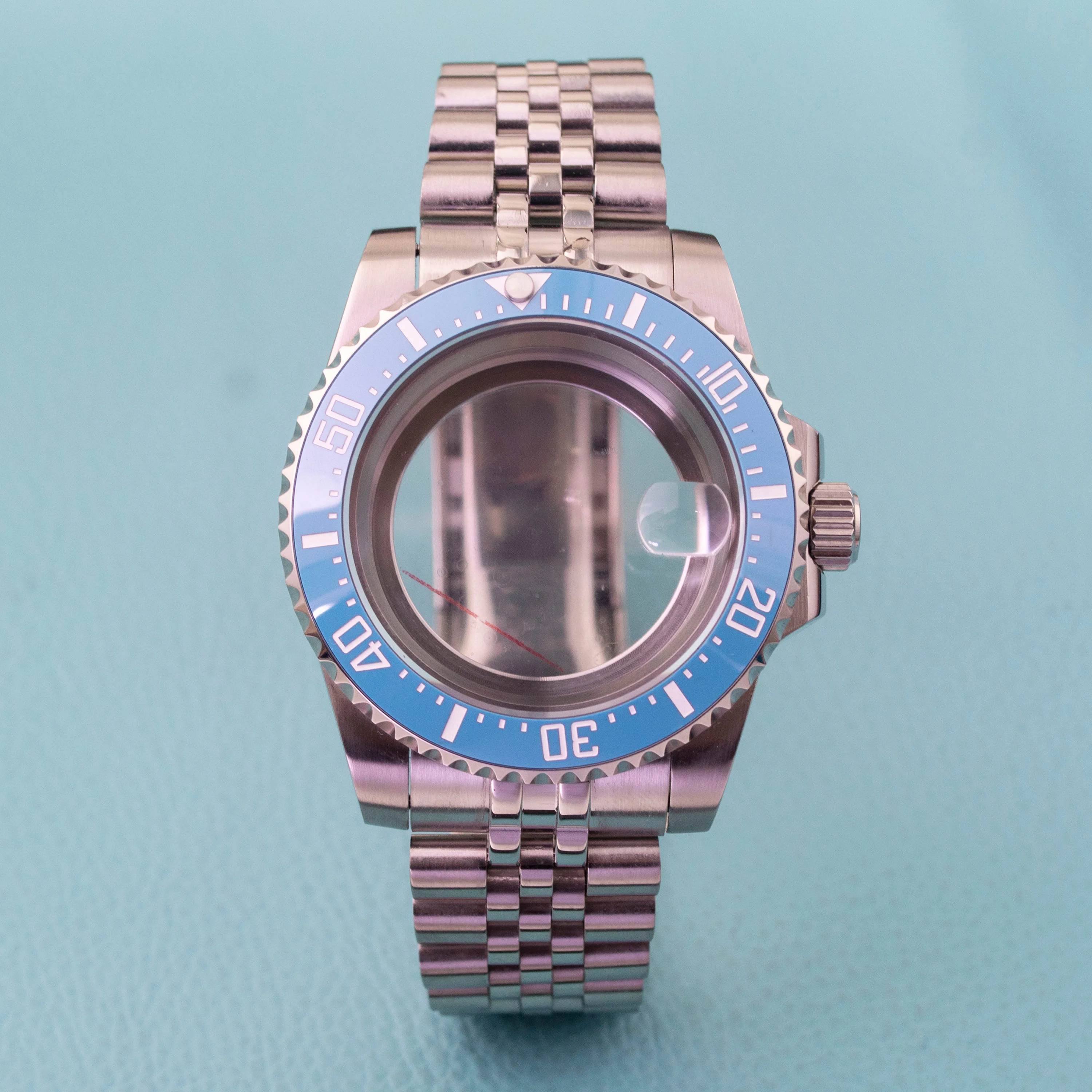 

40mm Watch Case NH35 Case Strap Stainless Steel SUB GMT Watch Case Band 10ATM Waterproof Sapphire Glass for NH35 NH36 Movement