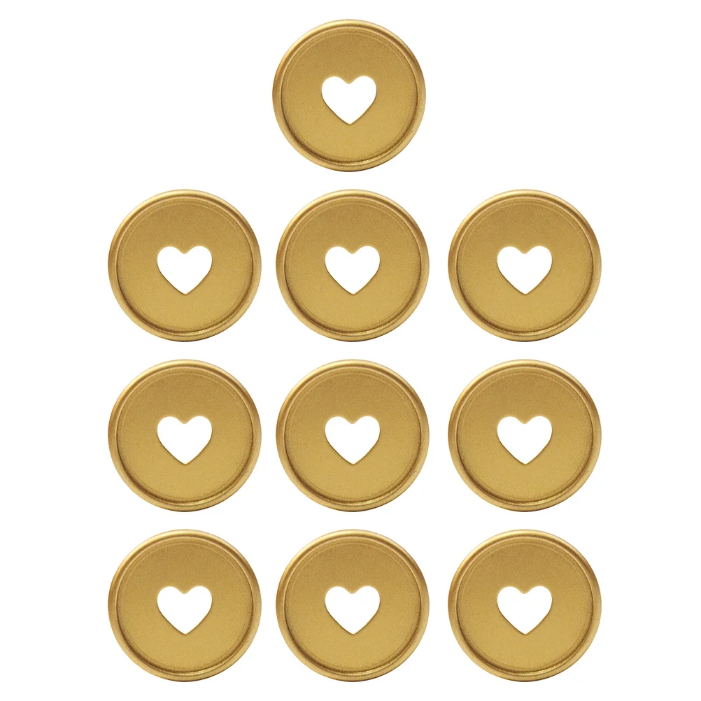 10 Pcs Mushroom Hole Binder Loose-leaf Notebook Ring Planner Discs The Binding Plastic Buckle Diary Rings Heart CD