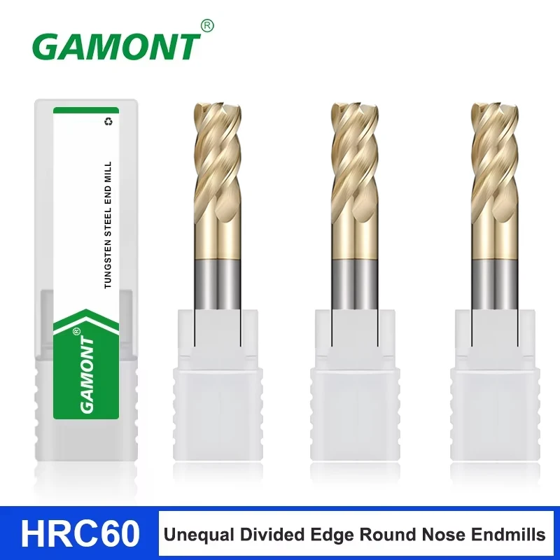

GAMONT 4F фреза из карбида вольфрамовой стали, титановый сплав, неравномерная разделенная кромка, круглые концевые фрезы, обрабатывающий центр с ЧПУ