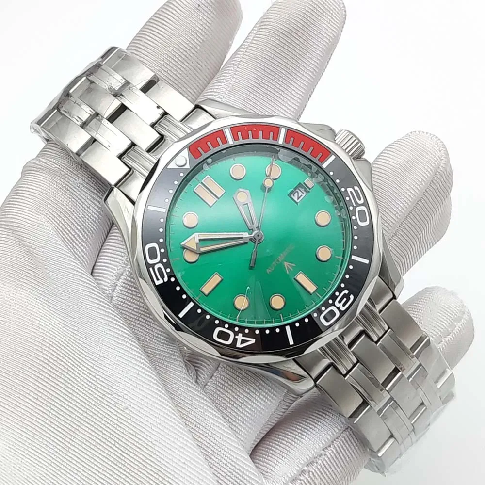 Parnsrpe Automatic Mechanical Watch Men's European and American Business Casual Watch Luxury Silver Luminous Waterproof Watch