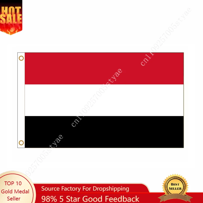 علم اليمن أعلام اليمن الوطنية الجدار الديكور علامة راية ملصق للخارجية داخلي 90x150 سنتيمتر جمهورية اليمن الوطنية F #1