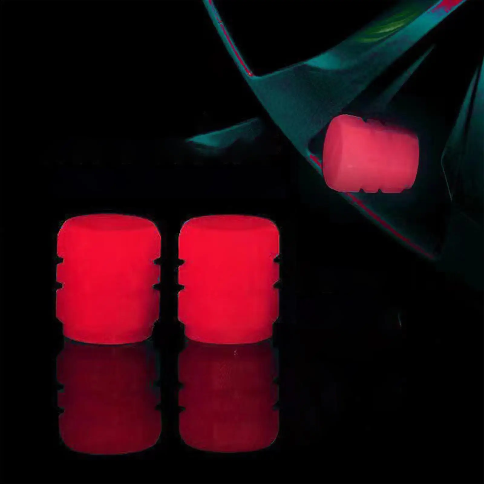 

2 шт. светящихся колпачков для ниппелей автомобильных шин, универсальные аксессуары для автомобилей