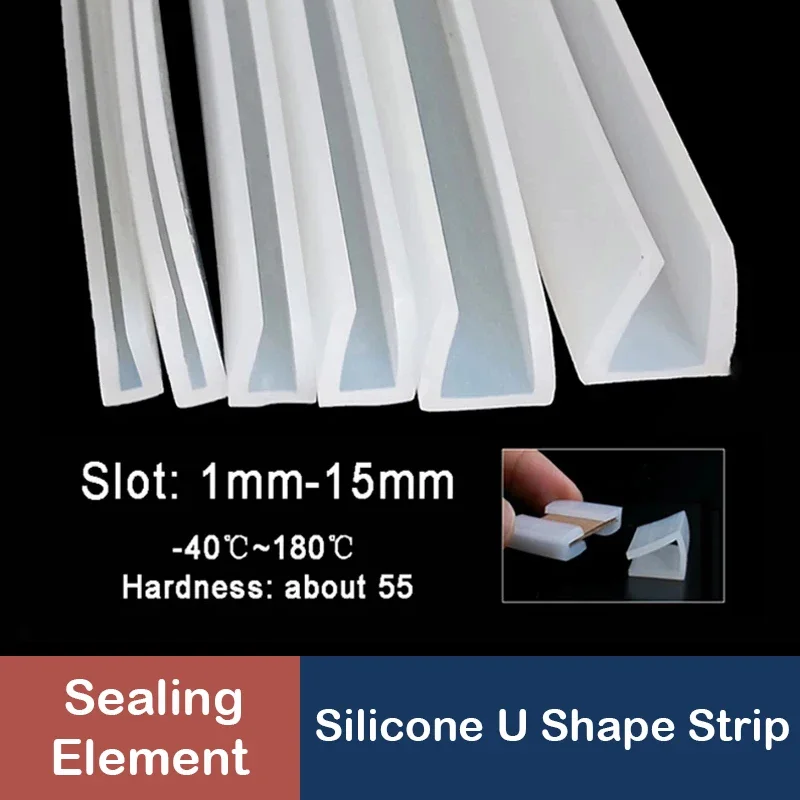 

1~10M silicone U-shaped sealing strip good waterproof sealing used in doors/Windows/showers and other scenes