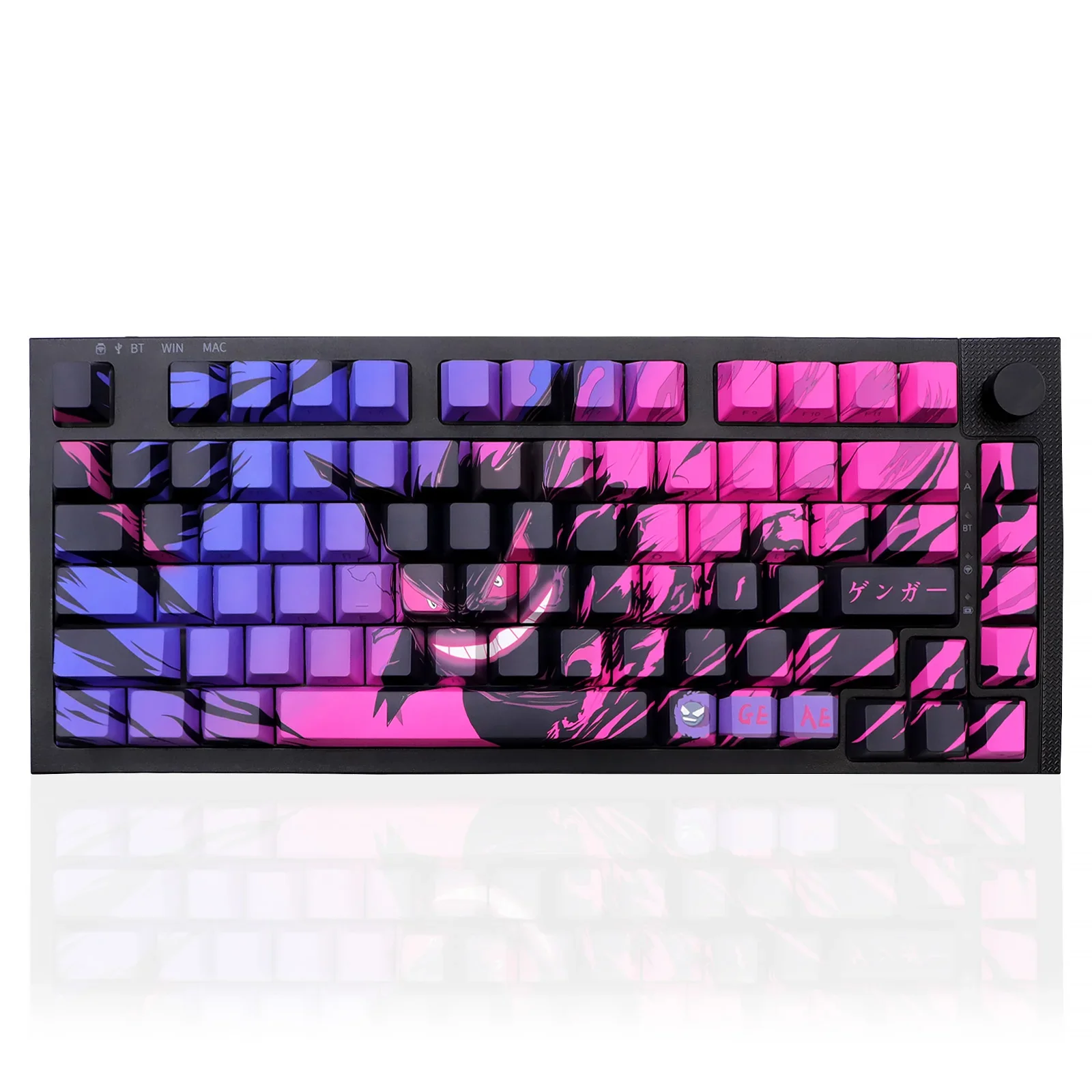 gengar gengar caps de teclado mecanicos teclas anime tiro lateral duplo teclas retroiluminadas para cherry mx mx gengar 60he 136 teclas 01