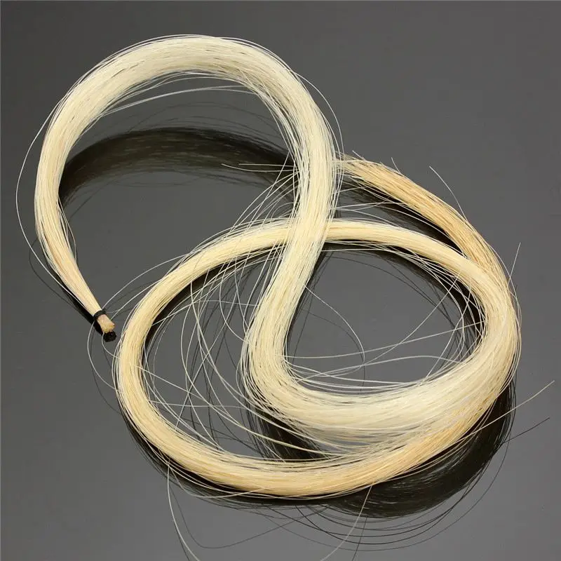 Hank 31-31.5 Inch Genuine Mongolian Horse Hair For Violin, Viola, Cello, Bass Bow,Photo Color