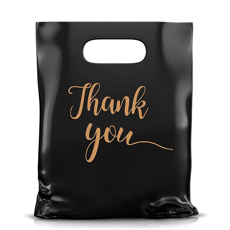 100pcs Thank You Gift Bags Plastic Candy Cookie Packaging Bag for Wedding Decor Birthday Party Favors Small Business Supplies image 5