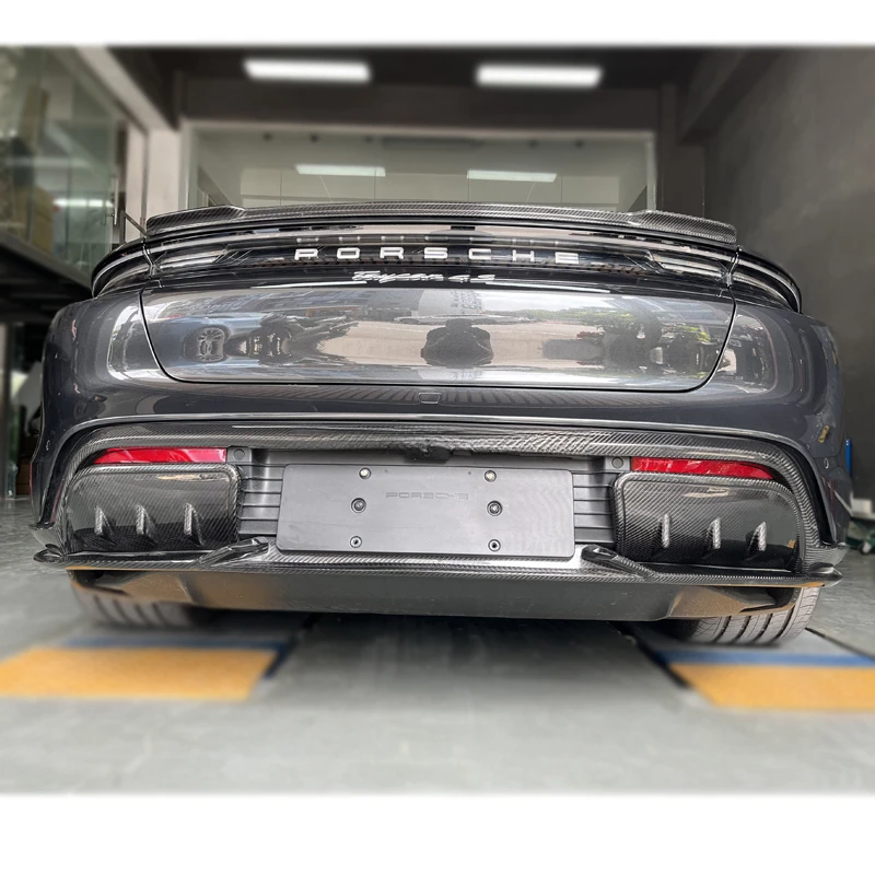 Superior Quality Carbon Fiber Aero Refit Components Taycan 2020-2025 Impact Resistant Rear Bumper Lip Exterior Styling Parts