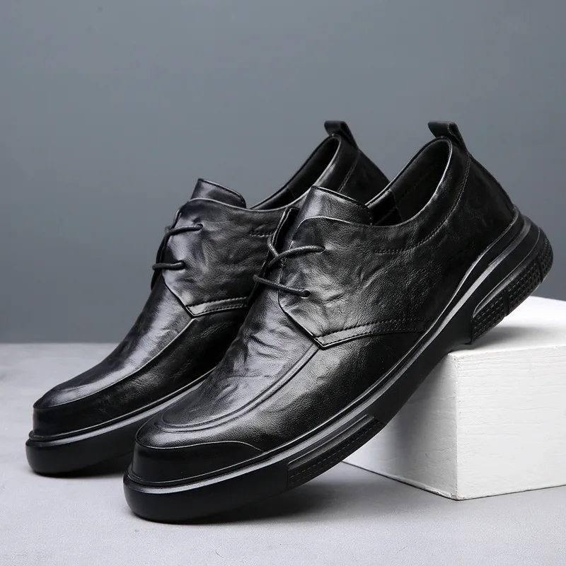 Men's Comfortable Casual Dress Shoes Brand Leather Shoe Top Quality Driving Moccasin Men Luxury Brand Flats Boat Shoes