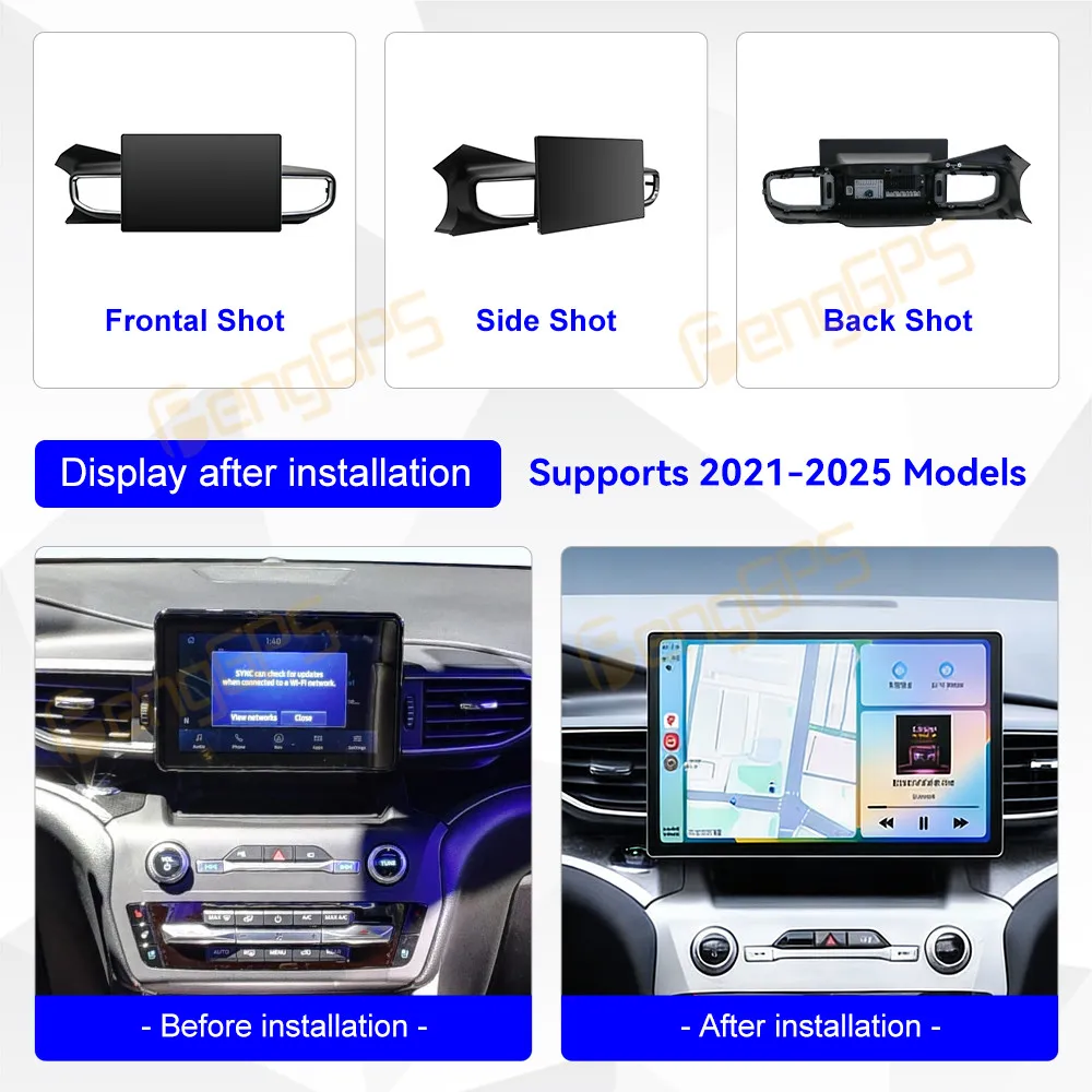 Android 14 CarPlay 13 Inch Car Radio For Ford Explorer 2021-2025 Car GPS Navigation Multimedia Player Auto Radio Tape Head Unit