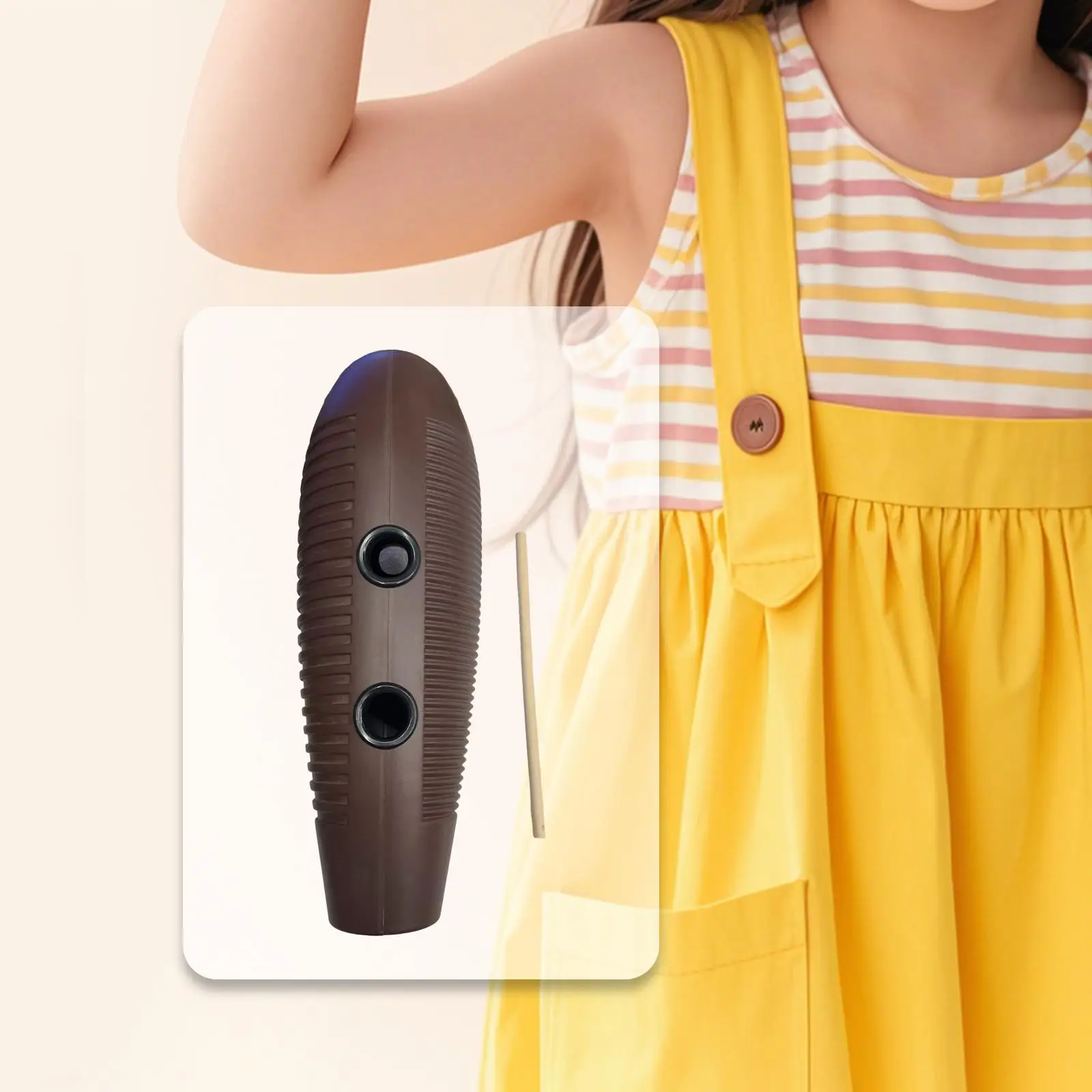 

Fish Guiro Instrument Band Accompaniment Teaching Tool Live Performance Fish Shaped for Beginners with Scraper Latin Percussion