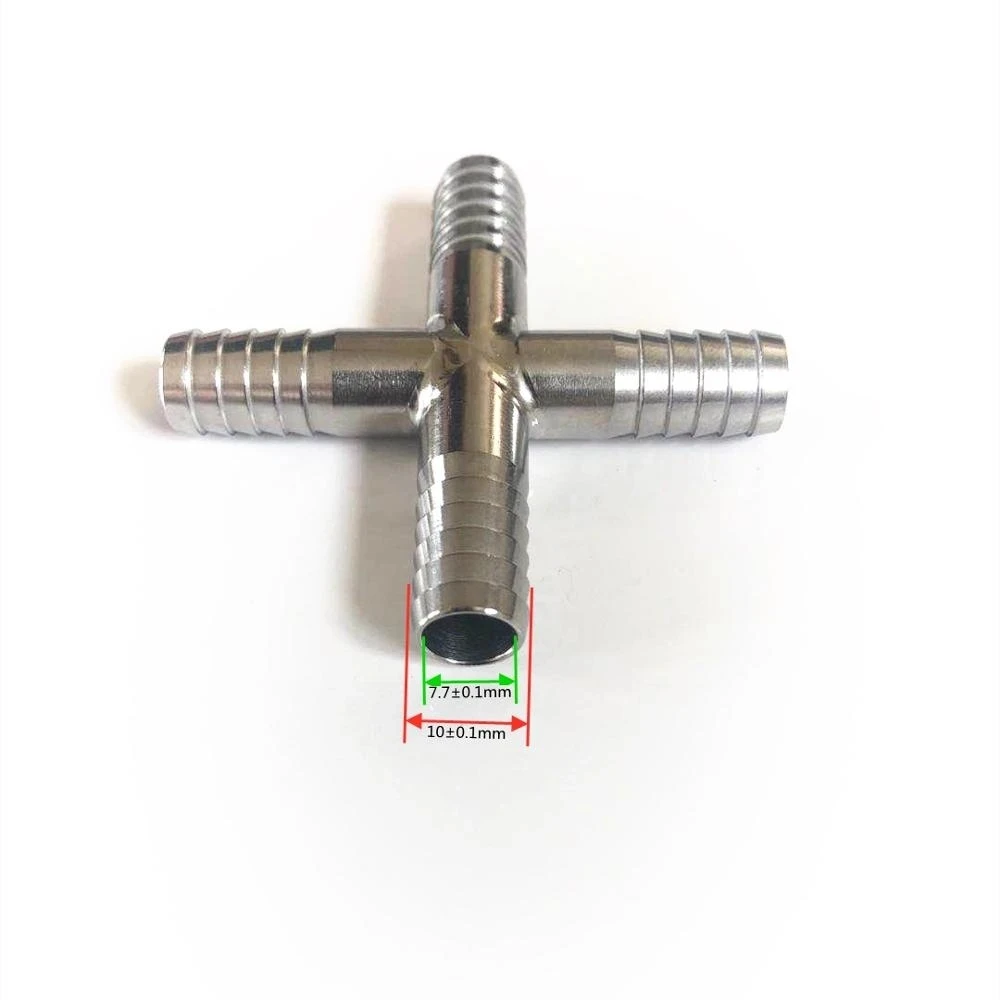 호스 바브 304 스테인레스 스틸 호스 테일 바브 커넥터, T 타입 Y 타입 LT타입 파이프 피팅, 파고다 테일 바브 커넥터, 7.3mm, 10.1mm