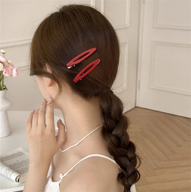 2 stks/set Acetaat Haarspeldjes Uitgeholde Ovale Geometrische Haarspeldjes Zijspelden Haarspeld Vrouwen Haaraccessoires