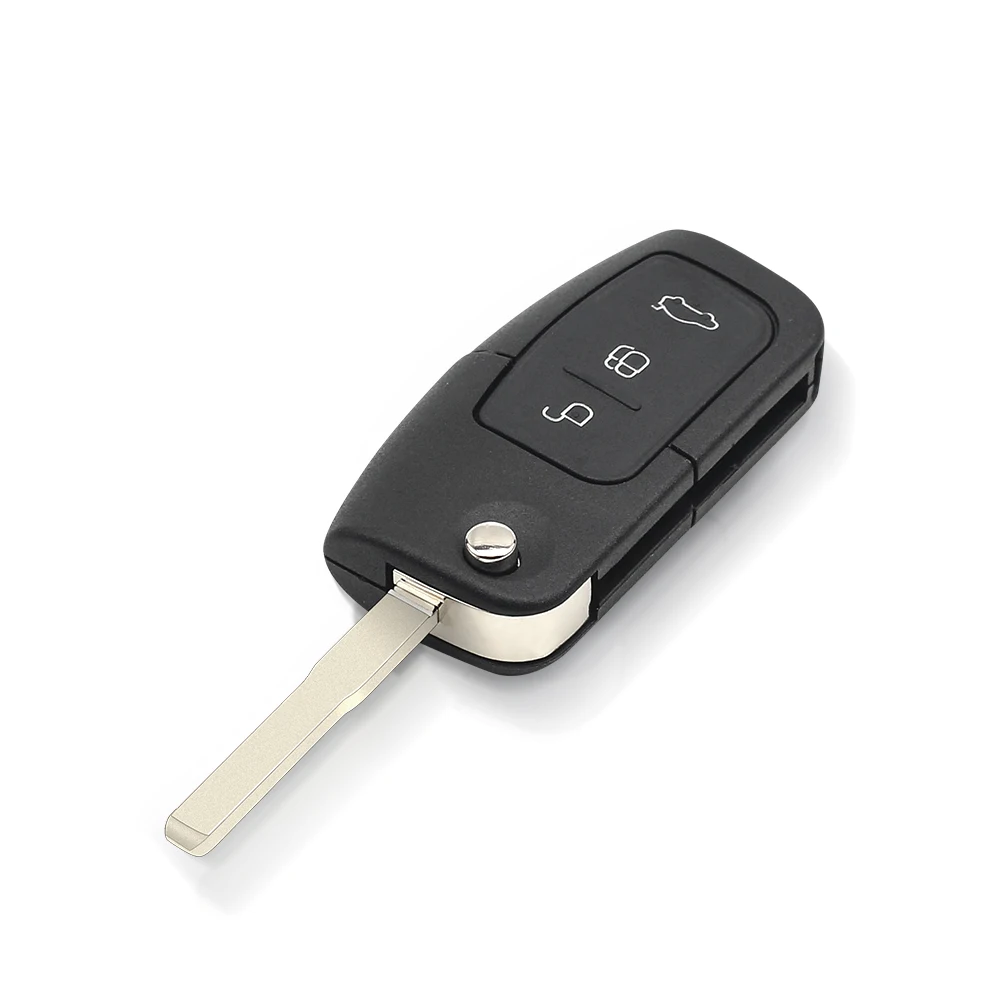 KEYYOU 433Mhz ASK 자동차 리모컨 키 포드 피에스타 포커스 2 에코스포츠 쿠가 이스케이프 C 맥스 카 키 FOB HU101 / FO21 3버튼 플립 키