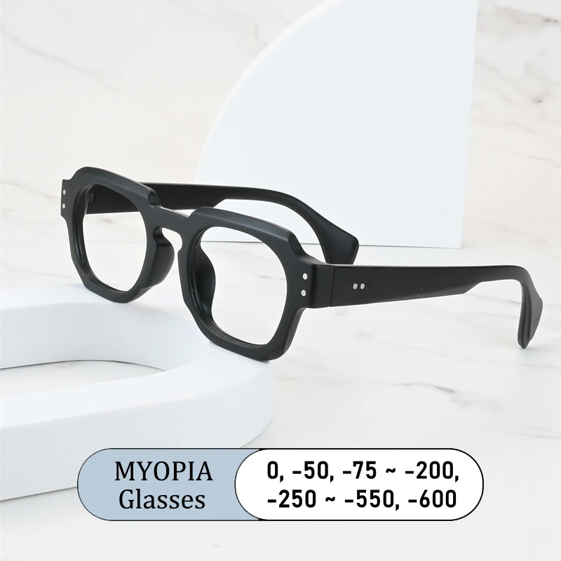 

Retro Square Classic Rice Stud Frame Myopia Glasses Prescription Presbyopia Anti Blue Light Computer Women Near Sight Eyewear