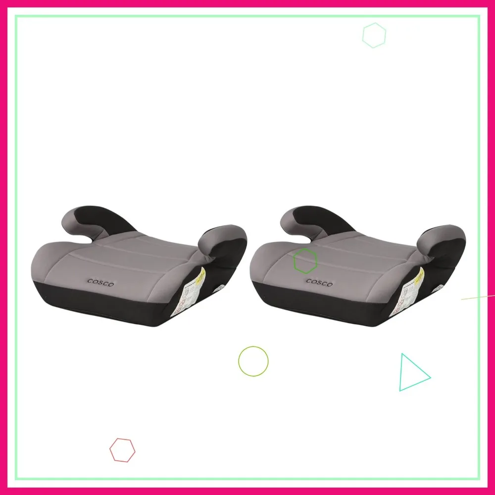 Asiento de coche elevador para niños, paquete de 2, silla de viaje liviana, funda fácil de limpiar, se adapta a 40-100 libras