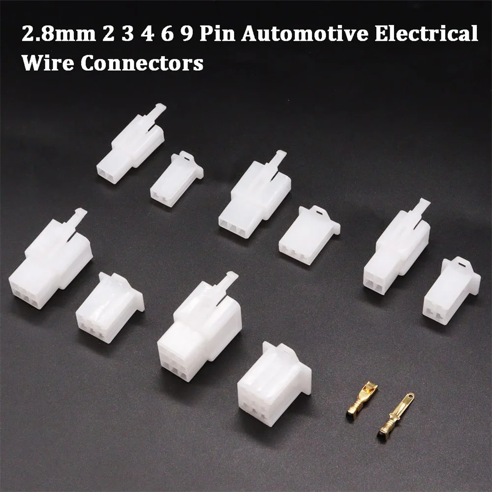 480-teiliges 2,8mm 1 2 3 4 6 8-poliges Elektrisches Motorrad-Kabelverbinder-Set mit Stecker, Buchse und Stiftleiste sowie Crimpkabelklemmen – Detail 3