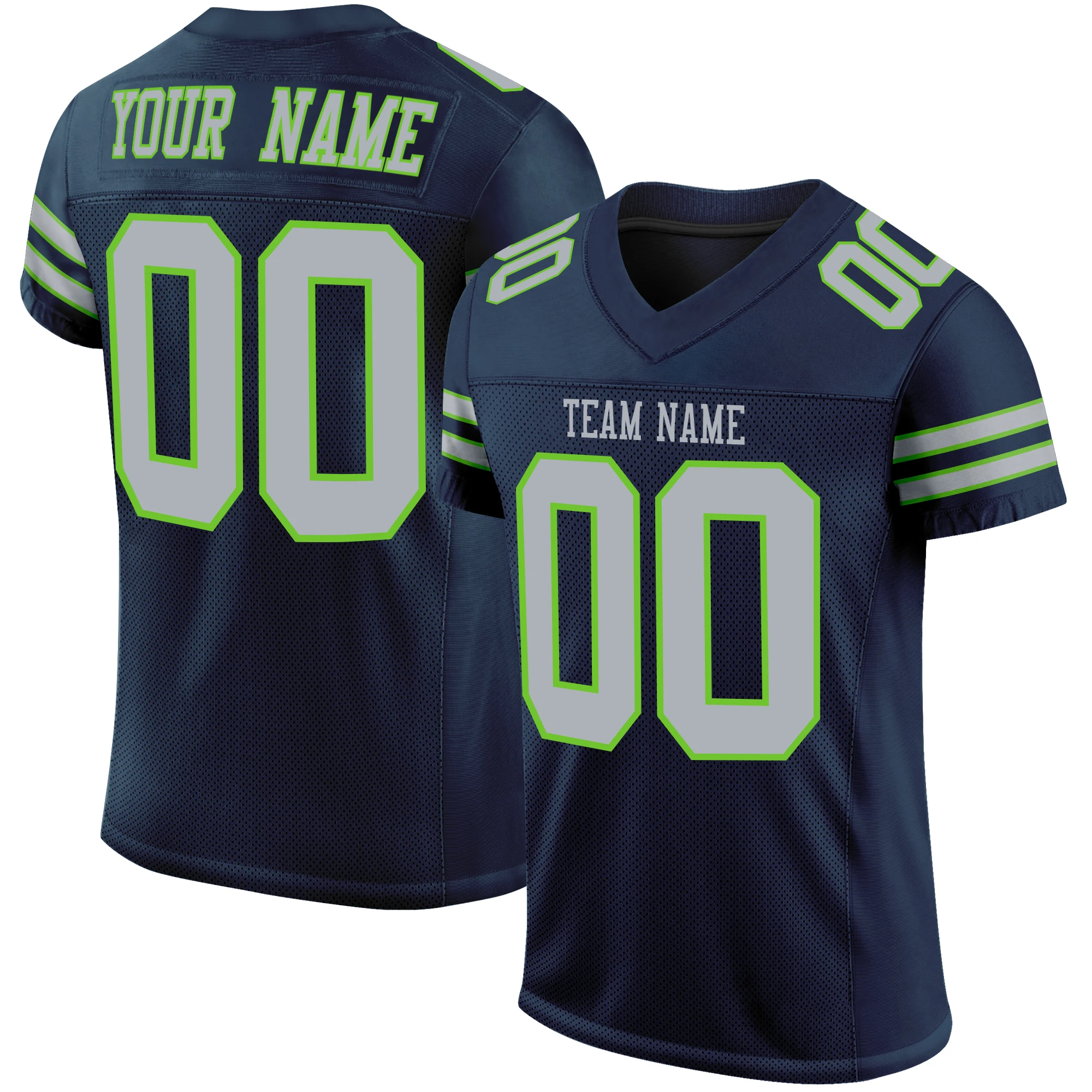 Custom American Football Jersey Shirts Sublimation Print Team Name/Number Rugby Jersey Game Training Shirt Plus Size Men/Youth