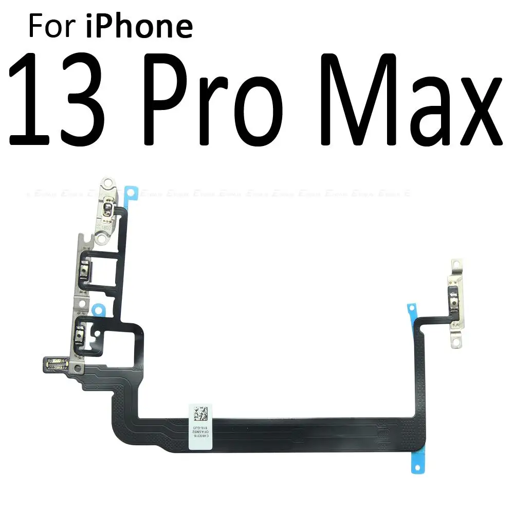 Mute Switch Power Key Ribbon For iPhone 13 12 mini 12 11 Pro Max Volume Button Control Flex Cable