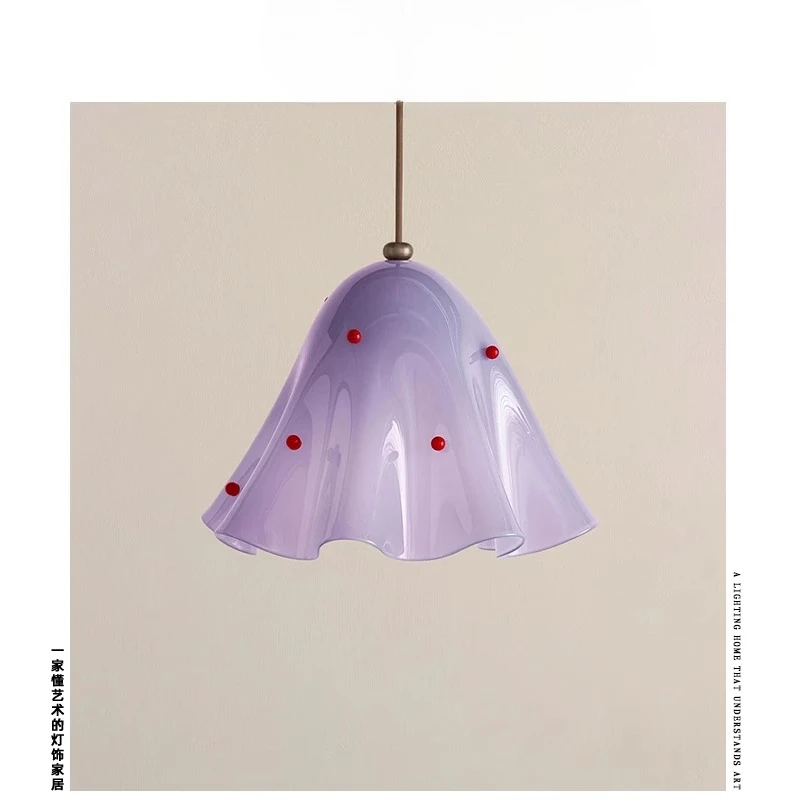 American retro creative art skirt glass lamp, medieval style dining room bedroom bedside lamp Xuan