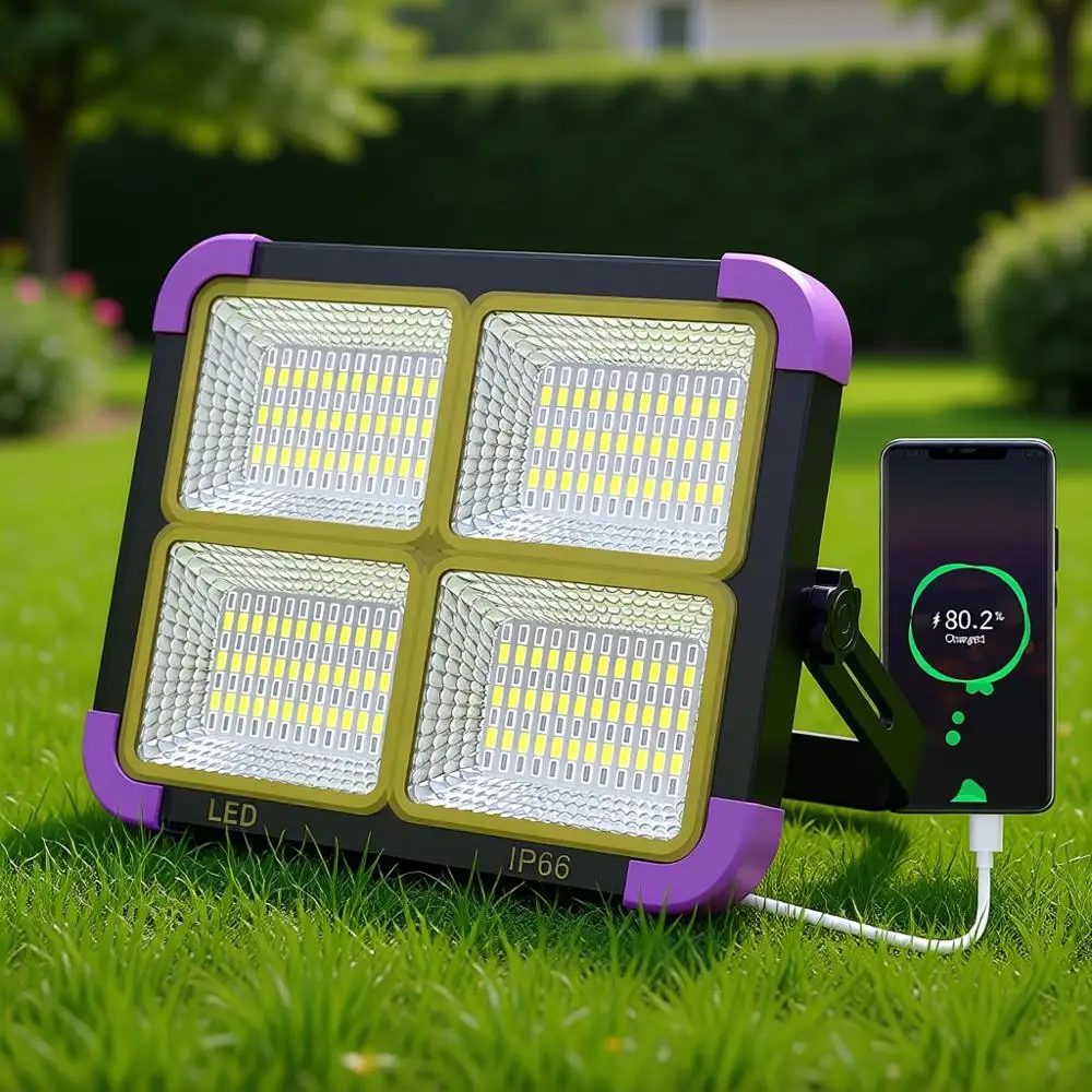 

Rechargeable Black Light Work Lights - 10000LM 395nm UV LED Work Light, Cordless Magnetic Portable Ultraviolet Light for Glow Pa