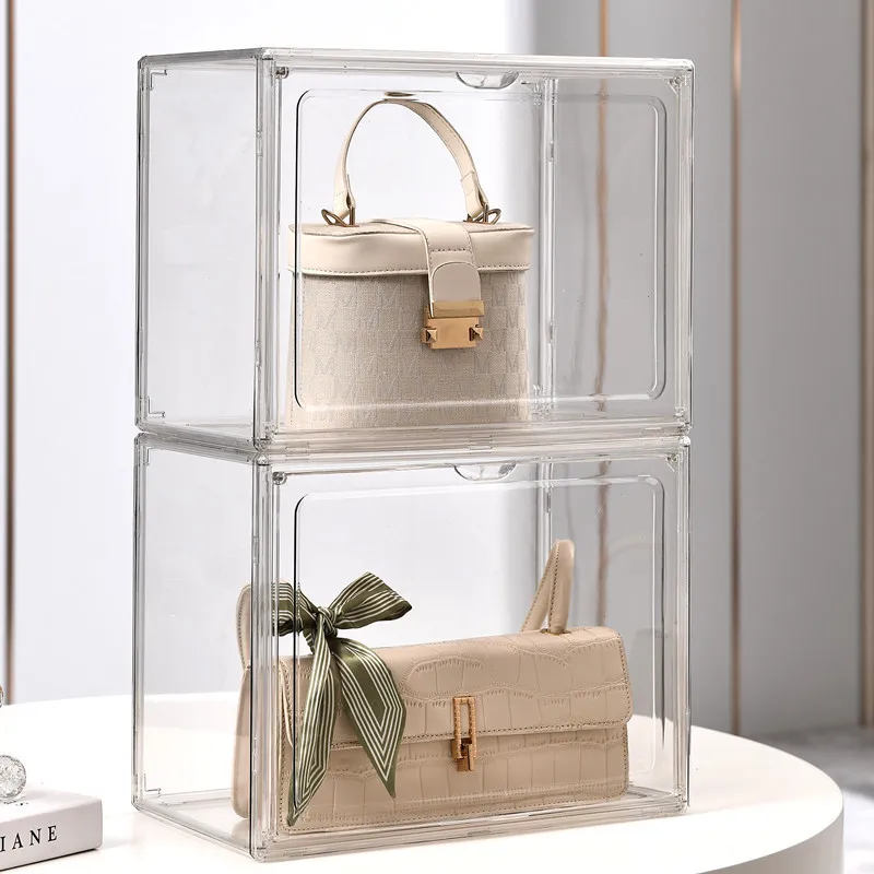 Stackable Bag Handmade Storage Box Book Showcase Cabinet Transparent Dustproof Plush Toy Storage Acrylic Display Box Household