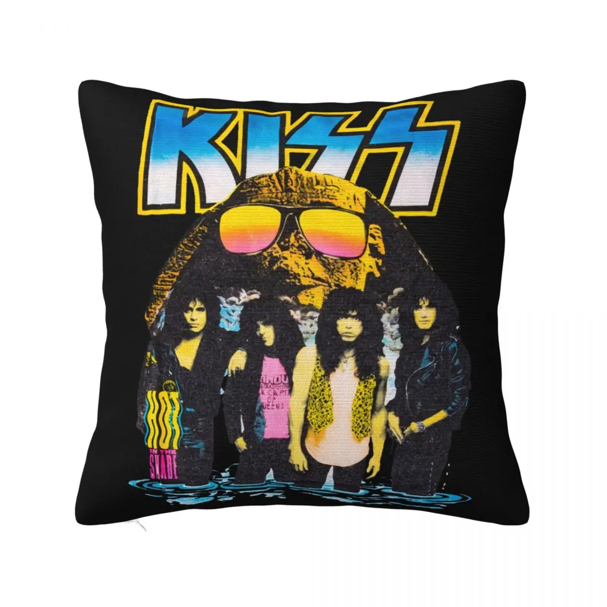 Rare Kiss T- - Hot In The Shade Tour 1990 Men Women S-4Xl Ab464 Normal Crewneck Logo High Quanlity Pillow Case