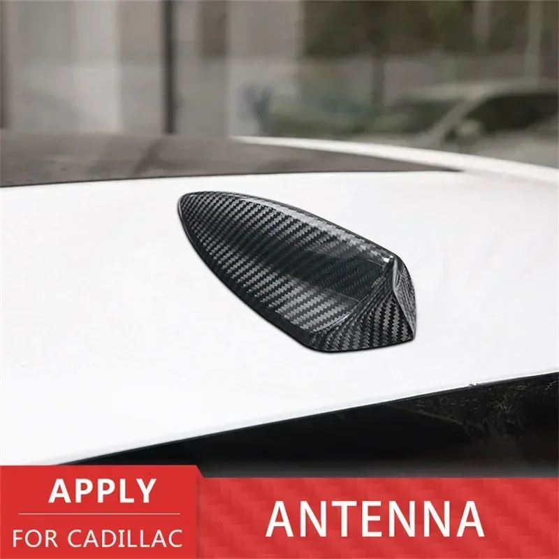 

For Cadillac ATS CT5 XTS CT6 CT4 Real Dry Carbon Fiber Roof Signal Shark Fin Aerial Antenna Genuine Carbon Cover modification