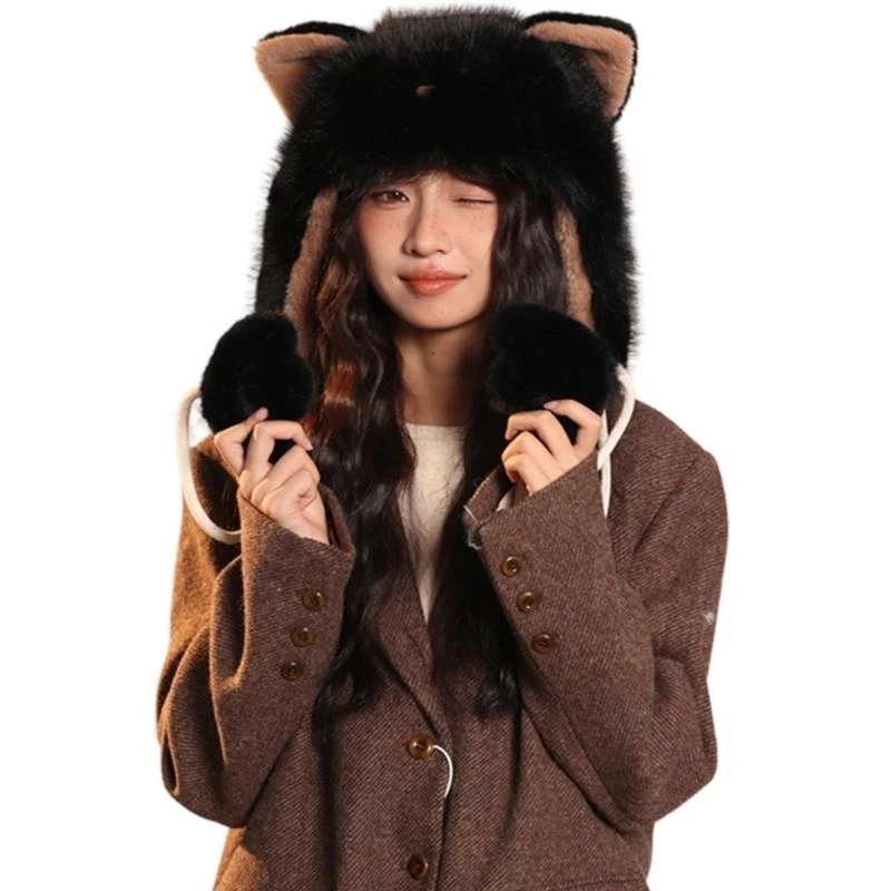 windproof-plush-animal-hat-for-winter-furry-cartoon-ear-hat-outdoor-headwear-skiing-mountain-climbing-hat-coldproof-caps