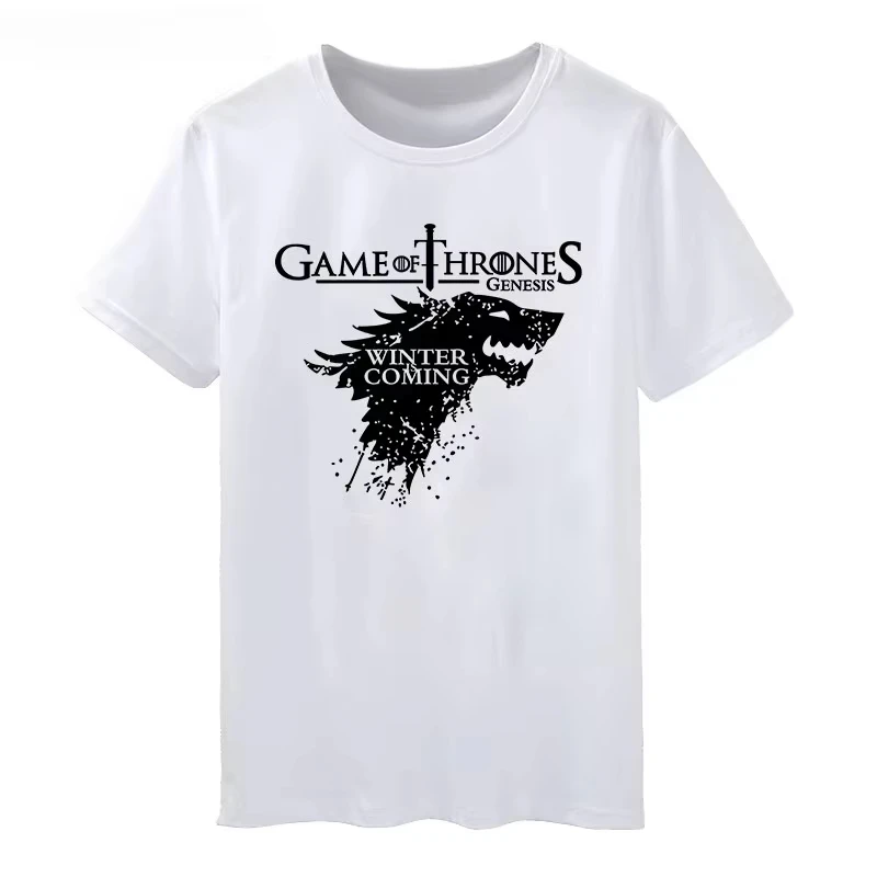 Game of Thrones A Song of Ice and Fire Winter Is Coming T-Shirt Streetwear für Männer und Frauen Grafisches Baumwoll-Kurzarm-Sommer-T-Shirt – Detail 4