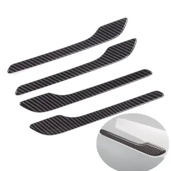 For Tesla Model 3 Model Y Model3 Carbon Fiber Black Chrome Car Door Handle Cover Trim Sticker Styling Auto Accessories