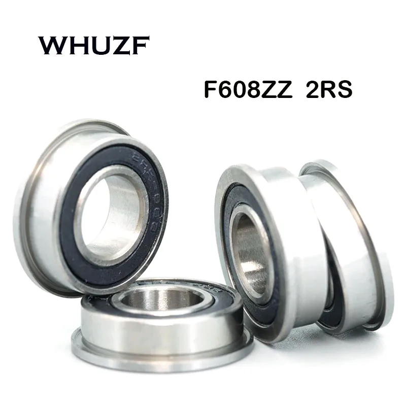 подшипник 10/20Pcs F608ZZ F608-2RS Flange Bearing 8*22*7mm F608Z 2Z Flanged Bearings 8 mm Inner Bore 3D Printer Bearing