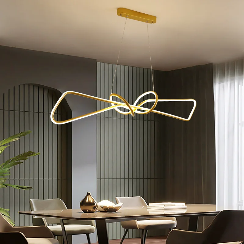 

Black Gold Modern Led Pendant Chandelier For Living room Dining room Kitchen Hanging Chandelier Indoor Lighting Aluminum Fixture