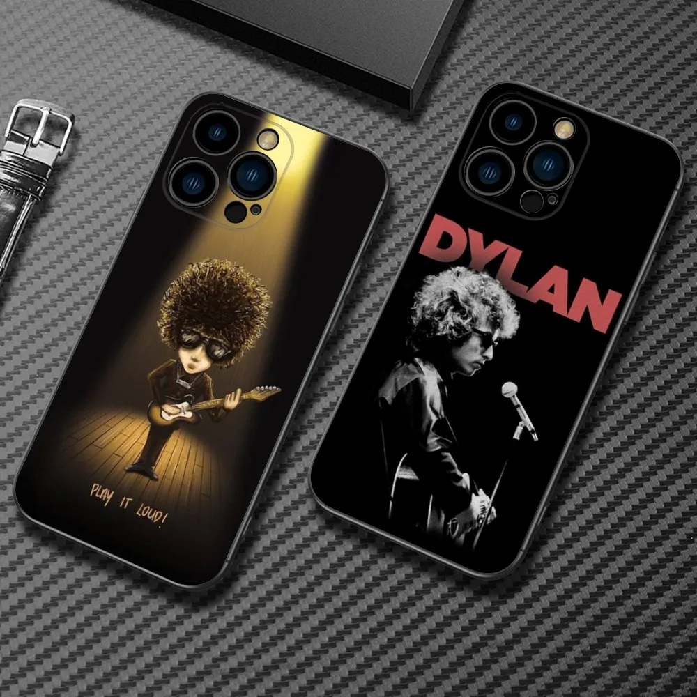 Classic B-Bob D-Dylan Phone Case For iPhone15,14,13,12 Mini 11 Pro XR,X,XS,MAX 7,8 Plus Silicone Cover Soft Black