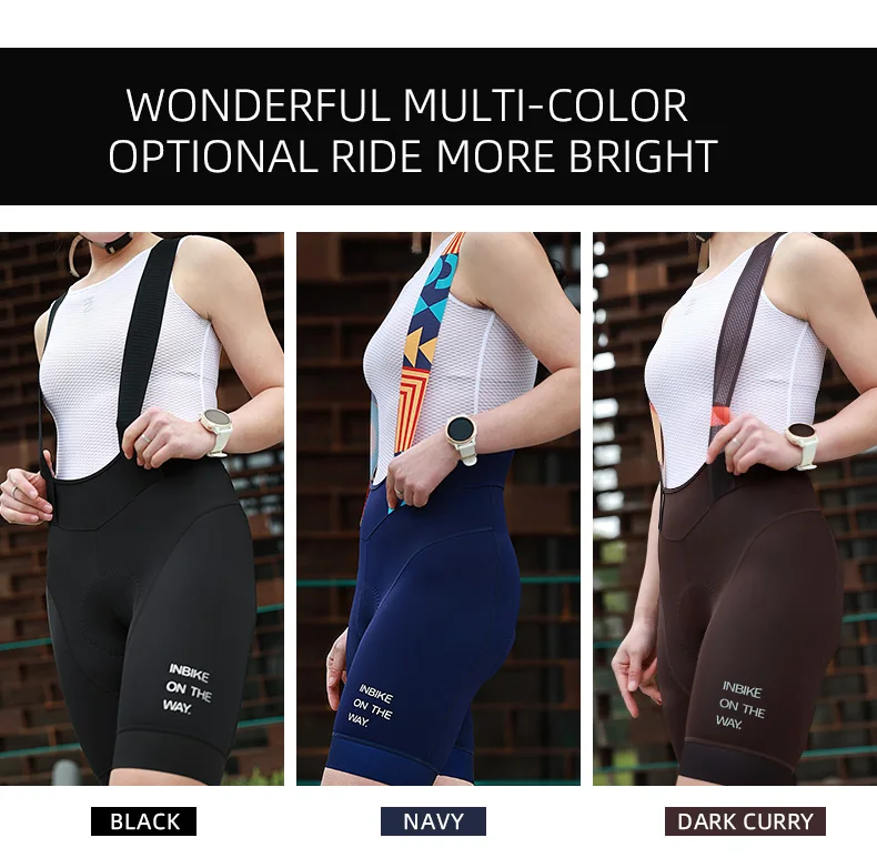INBIKE Sommer MTB Radfahren Shorts frauen Trägerhose mit Tasche Atmungsaktive Radfahren Hosen Straße Mountainbike Kleidung – Detail 9